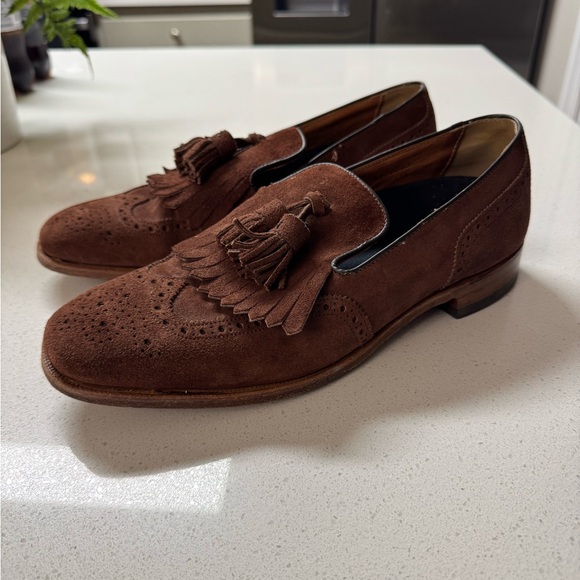 Other - Brown Suede Tassel Loafers